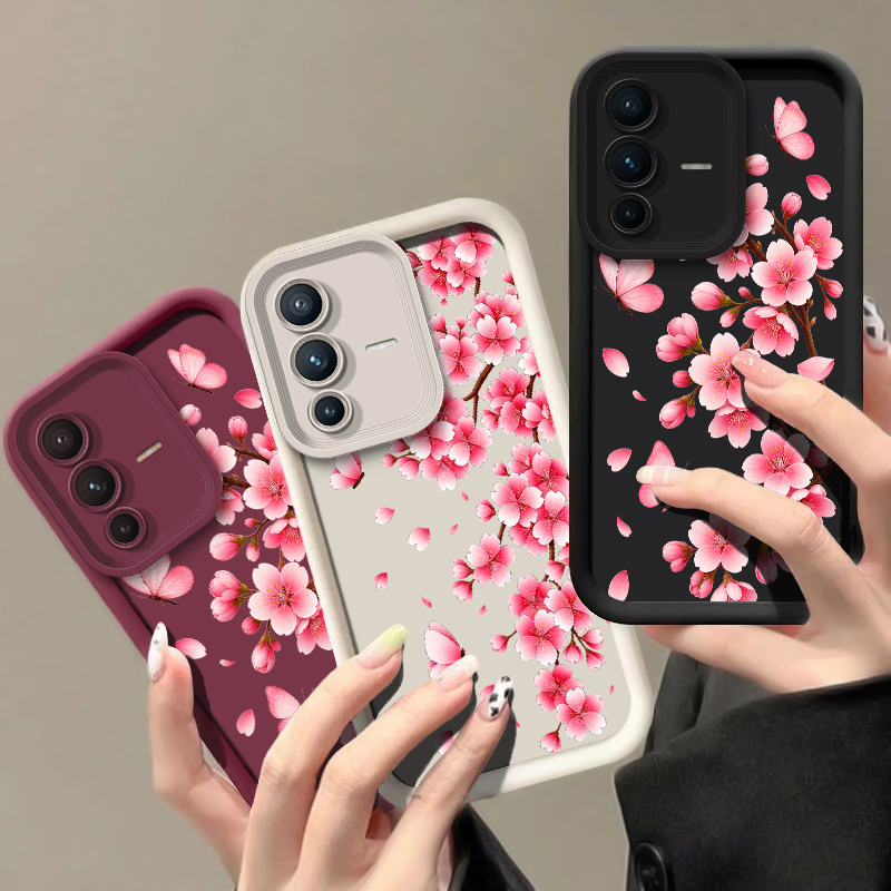 Pink Cherry Blossom Print Phon - Vivo V40 评论和价格