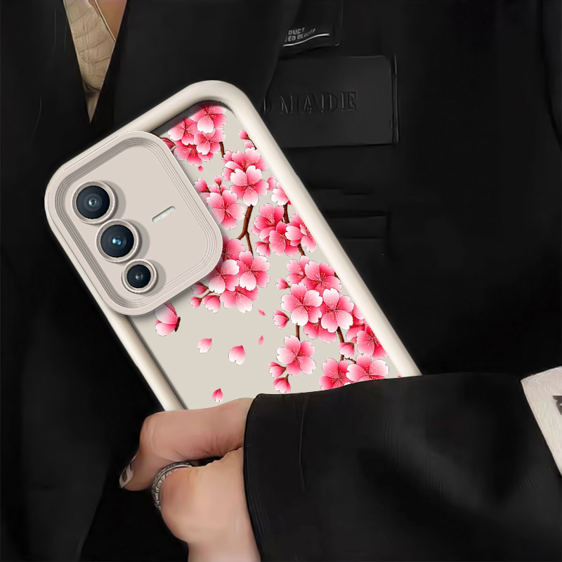 Pink Cherry Blossom Print Phon - Vivo V40 评论和价格