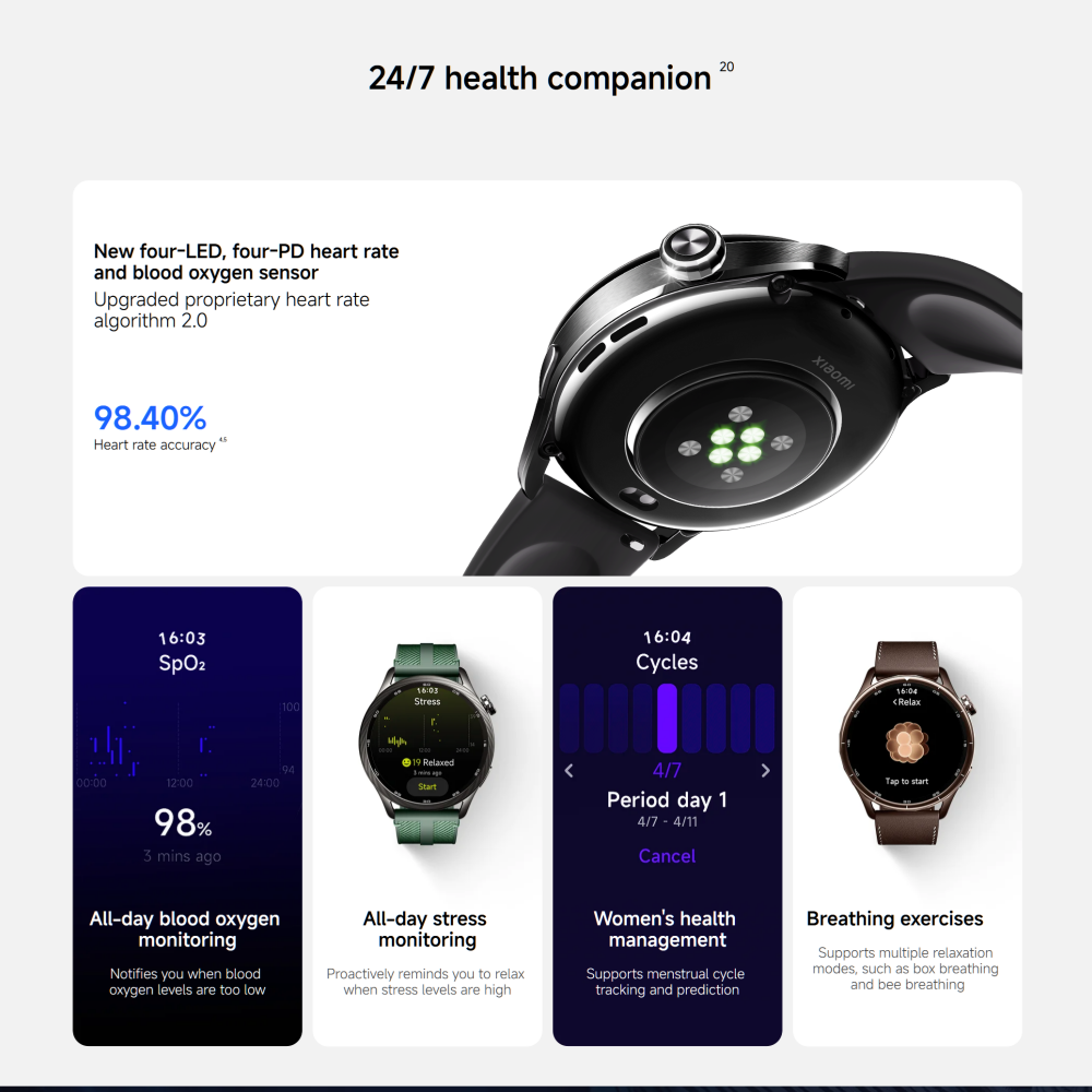 Global Version Xiaomi Watch S5 - Fall Detection Watch 评论和价格